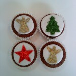 Glittery Christmas Cupcakes