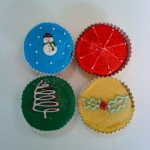 Piped Christmas Cupcakes
